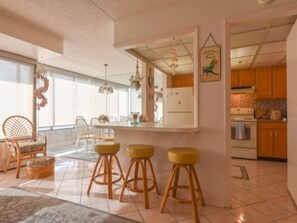 Fridge, microwave, stovetop, dishwasher - Spacious 2 BR 2 Bath Condo Ocean Front with Pool, WiFi, Gameroom, Tennis (Ocean City)