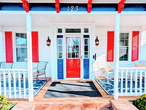 Exterior detail - Hot Tub! Arcade! Walk to Everything! Historic home perched atop Main Street! (Luray)