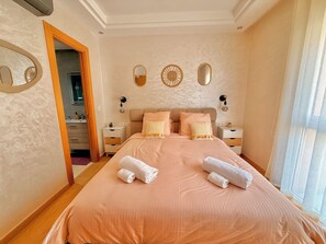 1 bedroom, iron/ironing board, WiFi, bed sheets - The Comfortable & Design Apt with pools and beach access in Taghazout Bay (Tamraght)