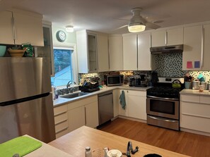 Microwave, oven, stovetop, dishwasher