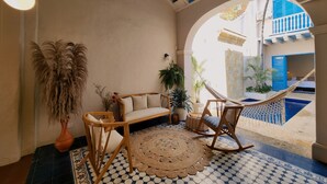 Terrace/patio - Private house with swimming pool, jacuzzi and terrace in walled Cartagena (Cartagena de Indias)