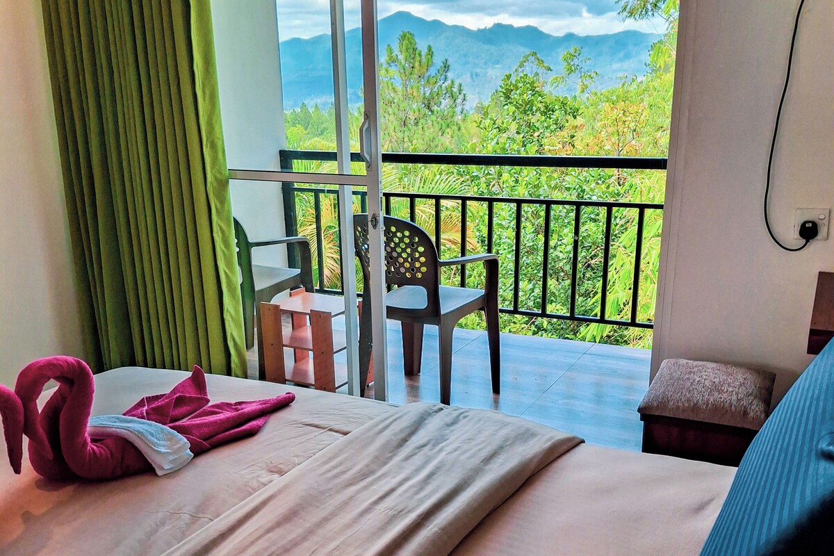 Deluxe Double Room, Hill View | In-room safe, desk, laptop workspace, iron/ironing board