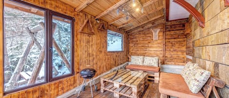 Outdoor banquet area