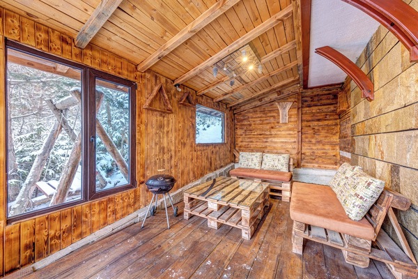 Outdoor banquet area