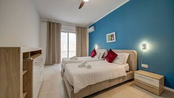 Desk, iron/ironing board, WiFi