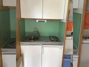 Fridge, microwave, coffee/tea maker