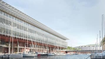 Deluxe-huoneisto, 1 parisänky ja vuodesohva, tupakointi kielletty, keittiö | Huvivenesatama