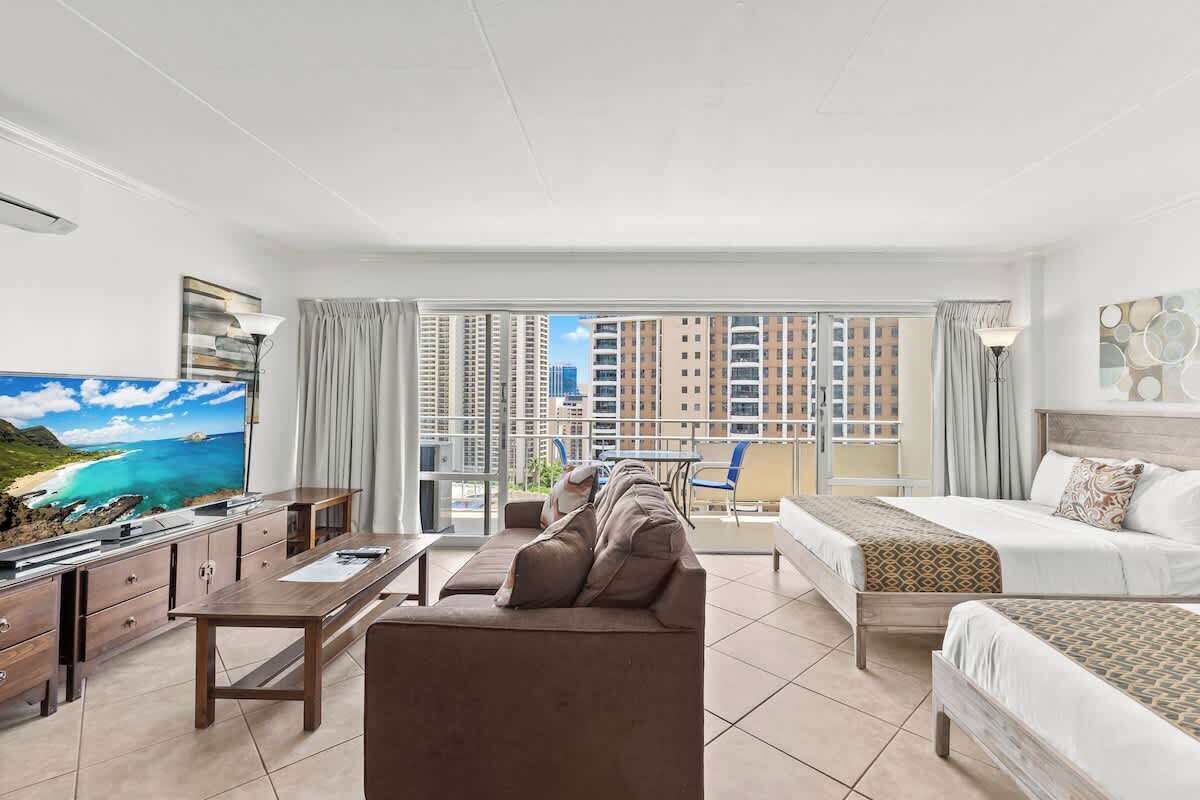 公寓, 环礁湖景观 (1 Bedroom) | 1 多间卧室、特色装修、特色家居、熨斗/熨衣板