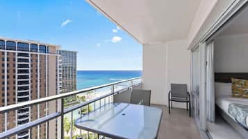 Apartment, 1 Bedroom, Beachfront | Balcony view