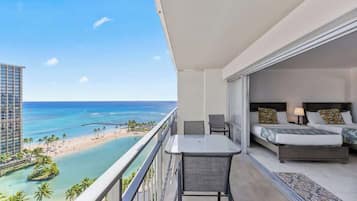 Departamento, 1 habitación, frente al mar | Vista a la playa o el mar