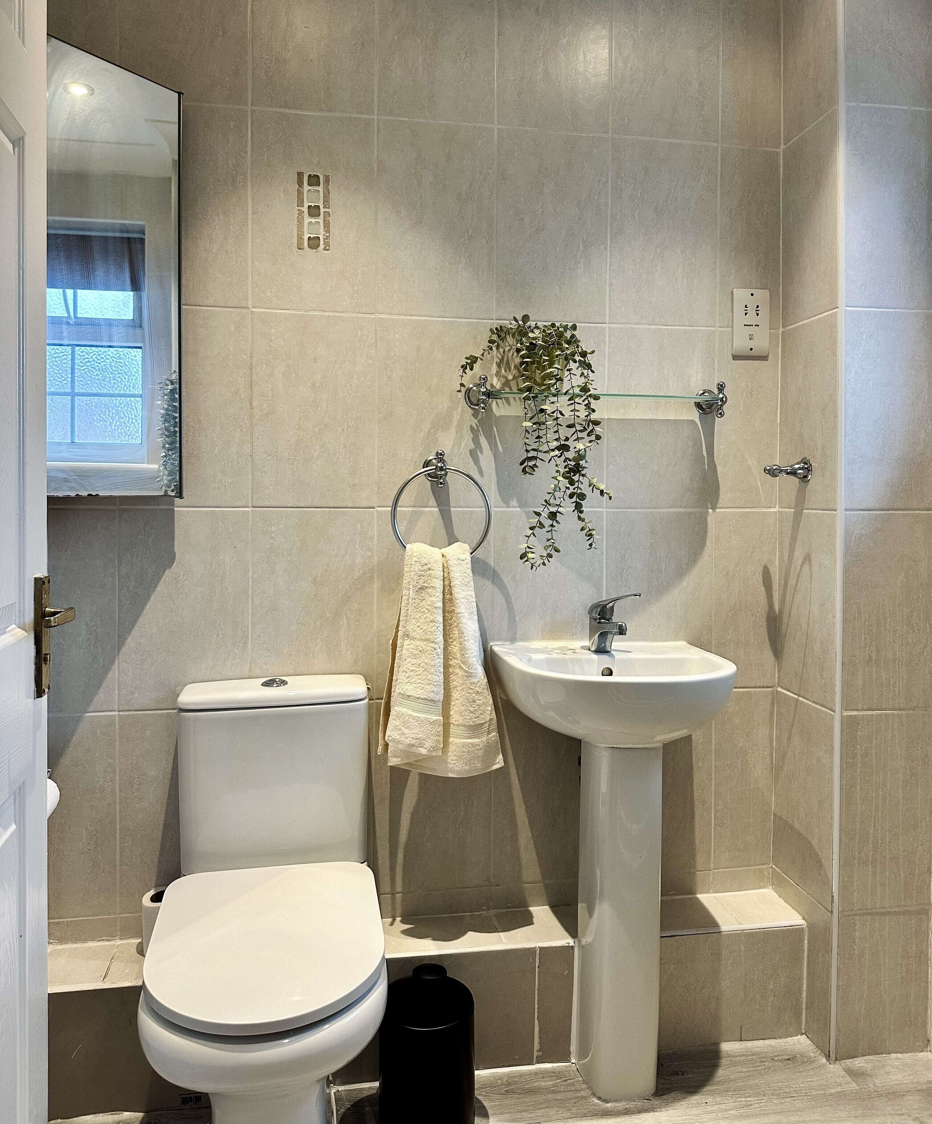 Towels, soap, toilet paper