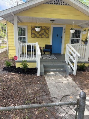 Exterior detail -  Urban Oasis ; Brand new chic bungalow with porch and yard. (Jacksonville)