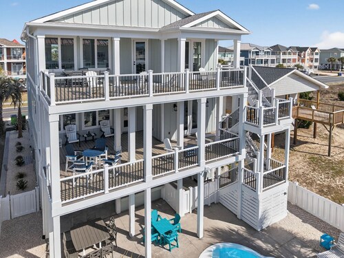 Brand New 2026 Luxury 5BR 2nd Row Private Pool Tiki Bar 2 LRs All BRs Ensuite