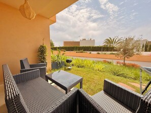 Terrace/patio - The Blush Garden Apt with Pools and beach access in Taghazout Bay (Tamraght)