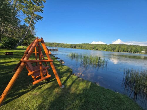 Lakefront Rustic Cabin Retreat with Outdoor Shower