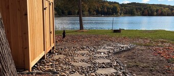 Lakefront Rustic Cabin Retreat with Outdoor Shower