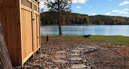 Lakefront Rustic Cabin Retreat with Outdoor Shower