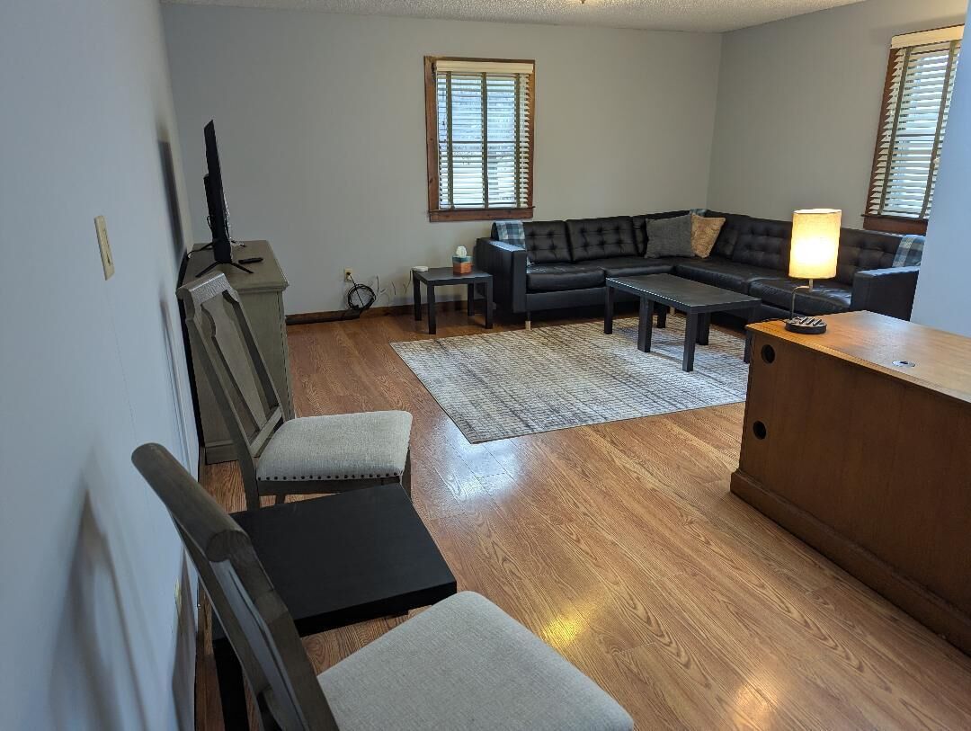 Smart TV, chimenea, libros