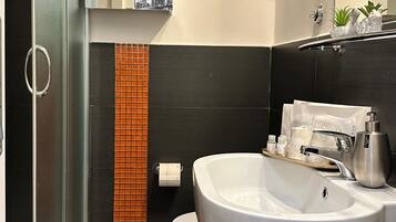 Dusche, Haartrockner, Bidet, HandtĂŒcher