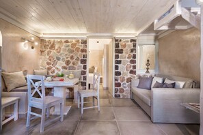 Luxury Villa, 2 Bedrooms, Private Pool | Living area - Luxury Villas Hariton (Santorini)