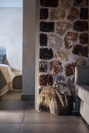 Luxury Villa, 2 Bedrooms, Private Pool | Living area | Flat-screen TV - Luxury Villas Hariton (Santorini)
