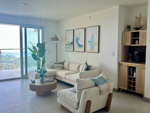 Living area - Ocean View Condo Near Jaco - 2 Balconies + Resort Pool + Sunsets (Puntarenas Province)