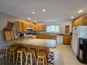 Microwave, oven, stovetop, dishwasher