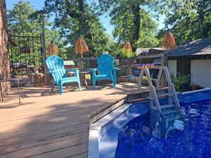 Pool - Big Sandy Lodge 2 blocks to lake with pool, hot tub, fire pit and fishing dock. (Eufaula)