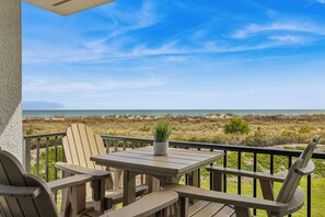 Outdoor dining - Direct Oceanfront + Stunning 2026 Renovation! (Hilton Head Island)