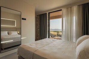 Iron/ironing board, WiFi, bed sheets - Villa Girl n Pearl | Elegant Luxury with Panoramic Sea View near Methoni (Methoni)