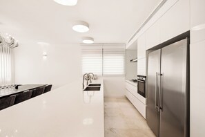 Private kitchen - Insane 5BR Luxe Penthouse with Jacuzzi by the Shuk (Jerusalem)