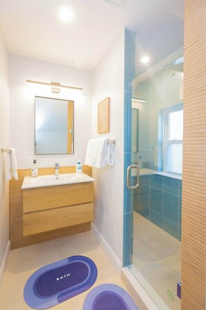 Shower, hair dryer, shampoo - Charming Single Family Home - Free 3 car parking (Washington)