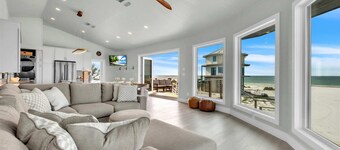 NEW! Beachfront! 3BR Suites Sustainable Home + Private Dock