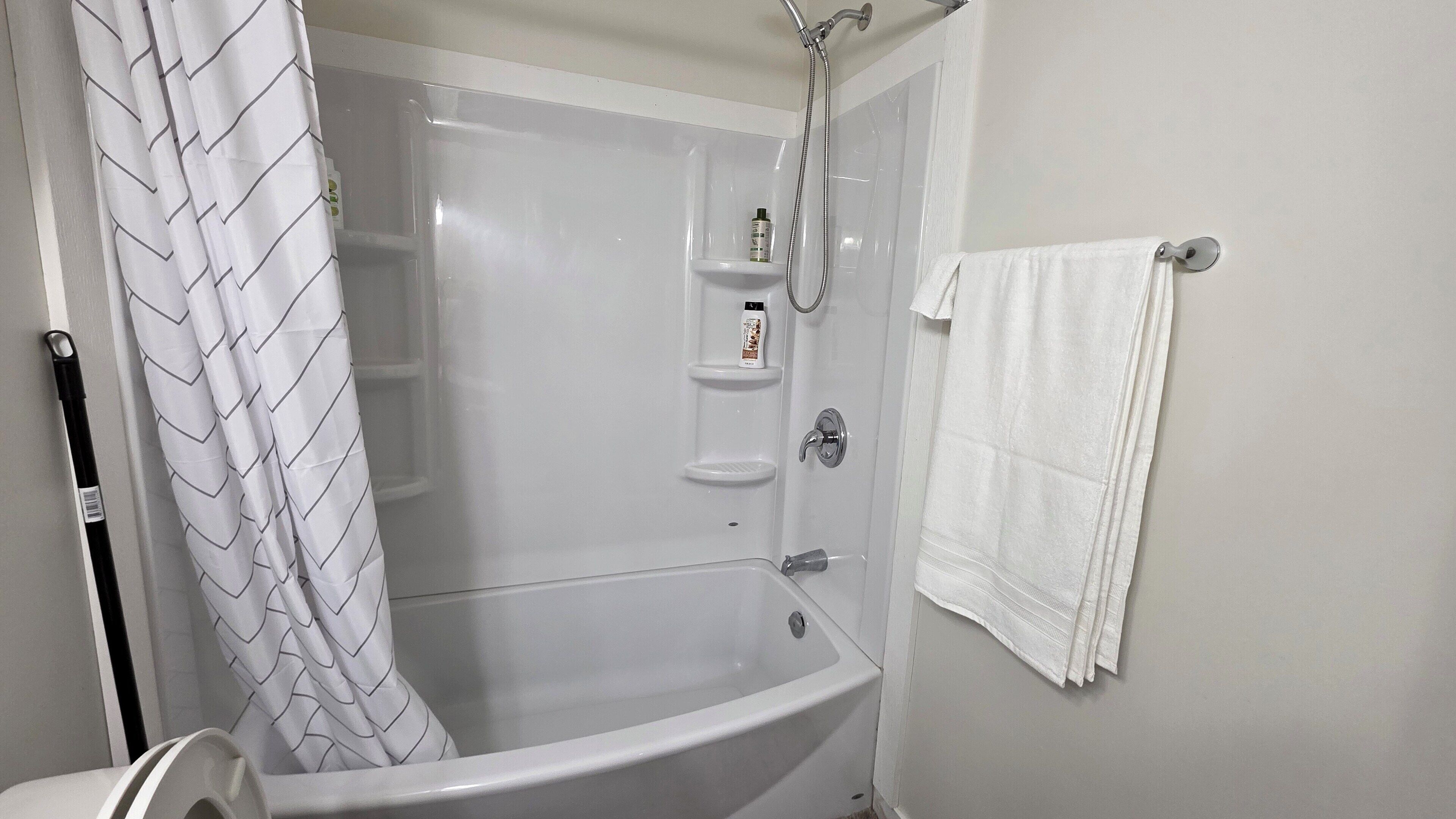 Towels, soap, toilet paper