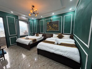 Panoramic Quadruple Room, Multiple Beds, Mountain View | Premium bedding, down comforters, memory foam beds, minibar - Ma Pi Leng Luxury Hotel Ha Giang (Dong Van)