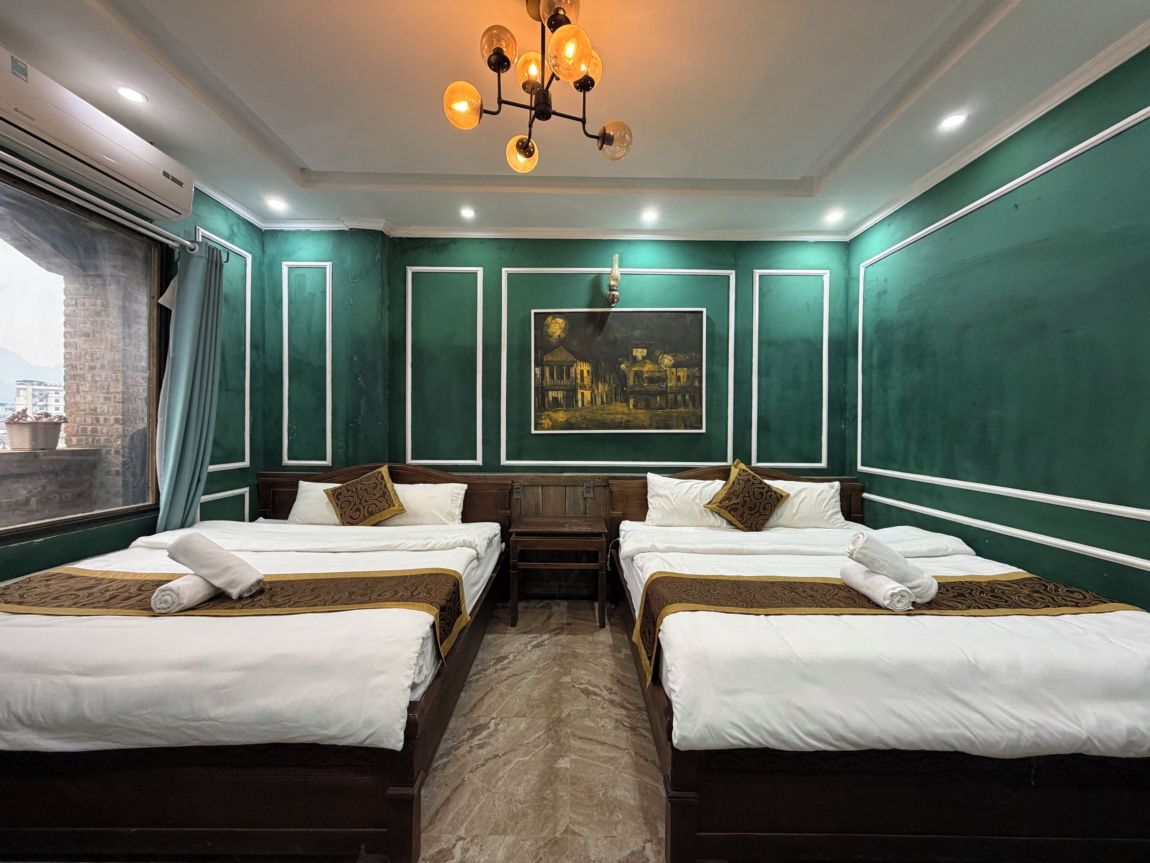 Panoramic Quadruple Room, Multiple Beds, Mountain View | Premium bedding, down duvets, minibar, desk