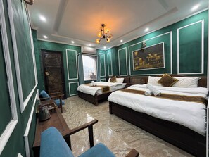 Panoramic Quadruple Room, Multiple Beds, Mountain View | Premium bedding, down comforters, memory foam beds, minibar - Ma Pi Leng Luxury Hotel Ha Giang (Dong Van)