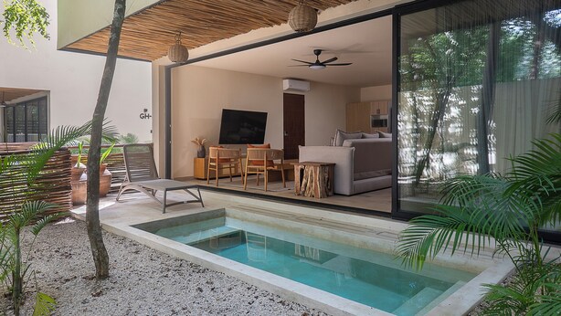Superior Apartment, Private Pool | Terrace/patio - Private Pool Paradise in Aldea Zama 2BR (Tulum)
