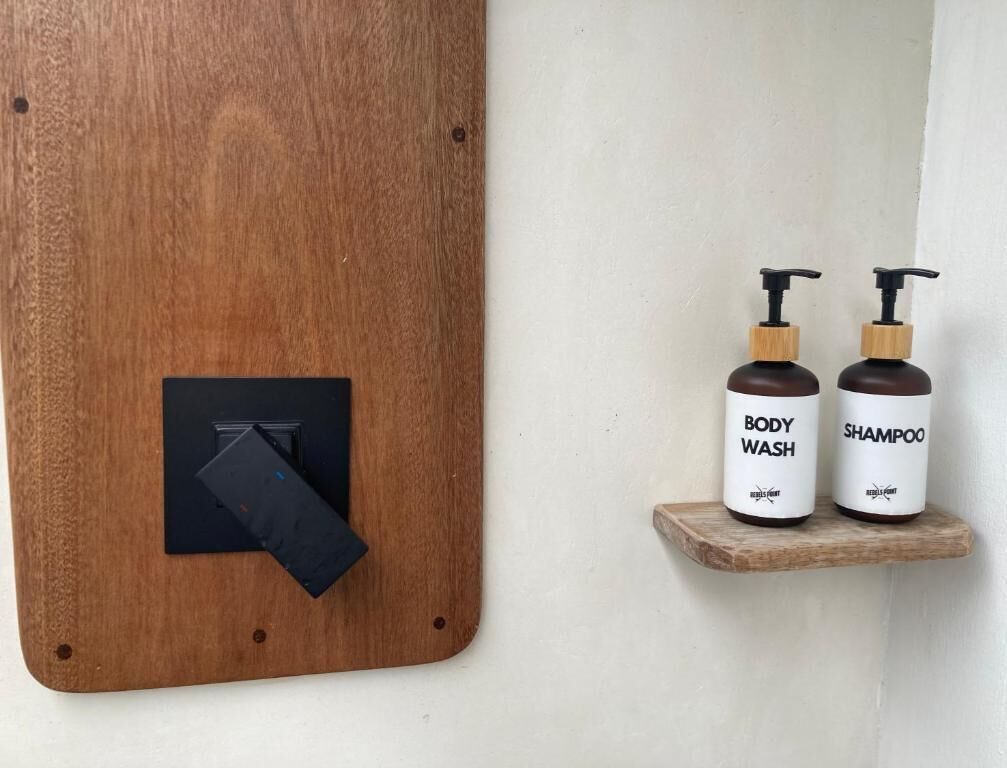 Superior Double Room, Pool View | Bathroom amenities | Shower, hair dryer, towels, soap