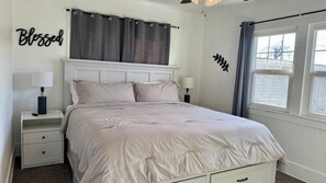 2 bedrooms, iron/ironing board, WiFi, bed sheets