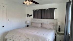2 bedrooms, iron/ironing board, WiFi, bed sheets