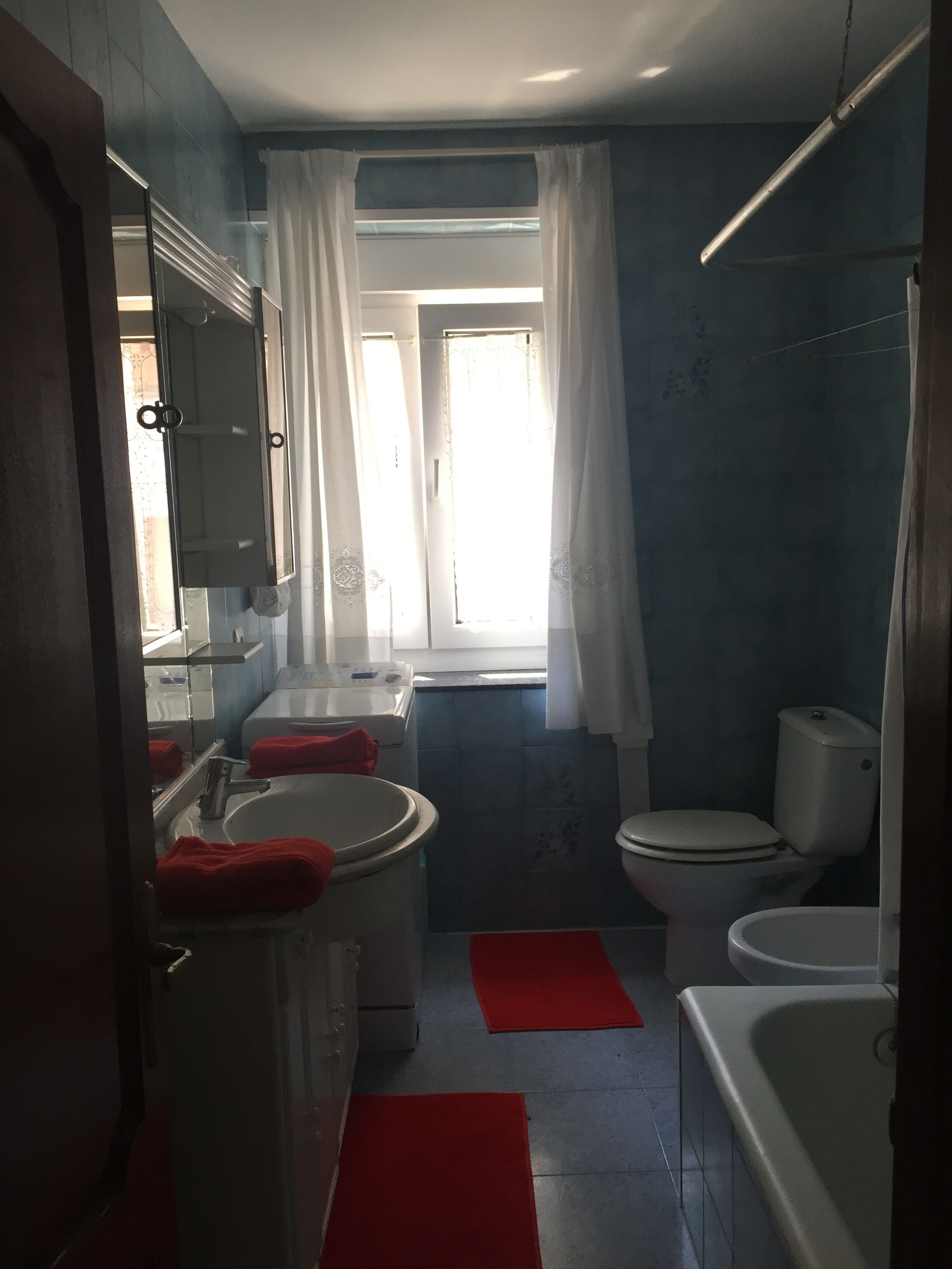 Séchoir à cheveux, bidet, serviettes fournies, papier de toilette