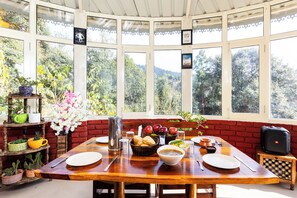 Comfort Double Room, Balcony, Hill View | Dining - Aranya Mukteshwar (Mukteshwar)