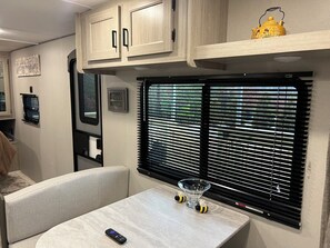 Interior - 4 miles from lake James State Park. Enjoy this brand new camper on private lot. (Nebo)