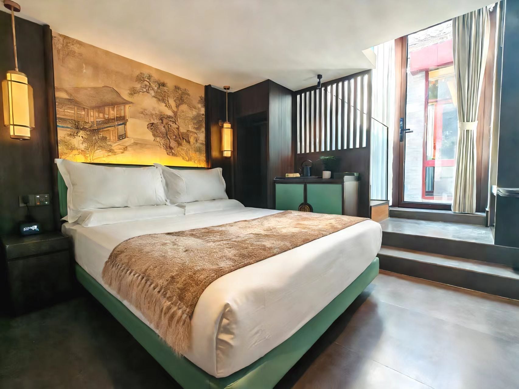 Comfort Quadruple Room, Lanai, Courtyard View | Premium bedding, down duvets, memory-foam beds, free minibar