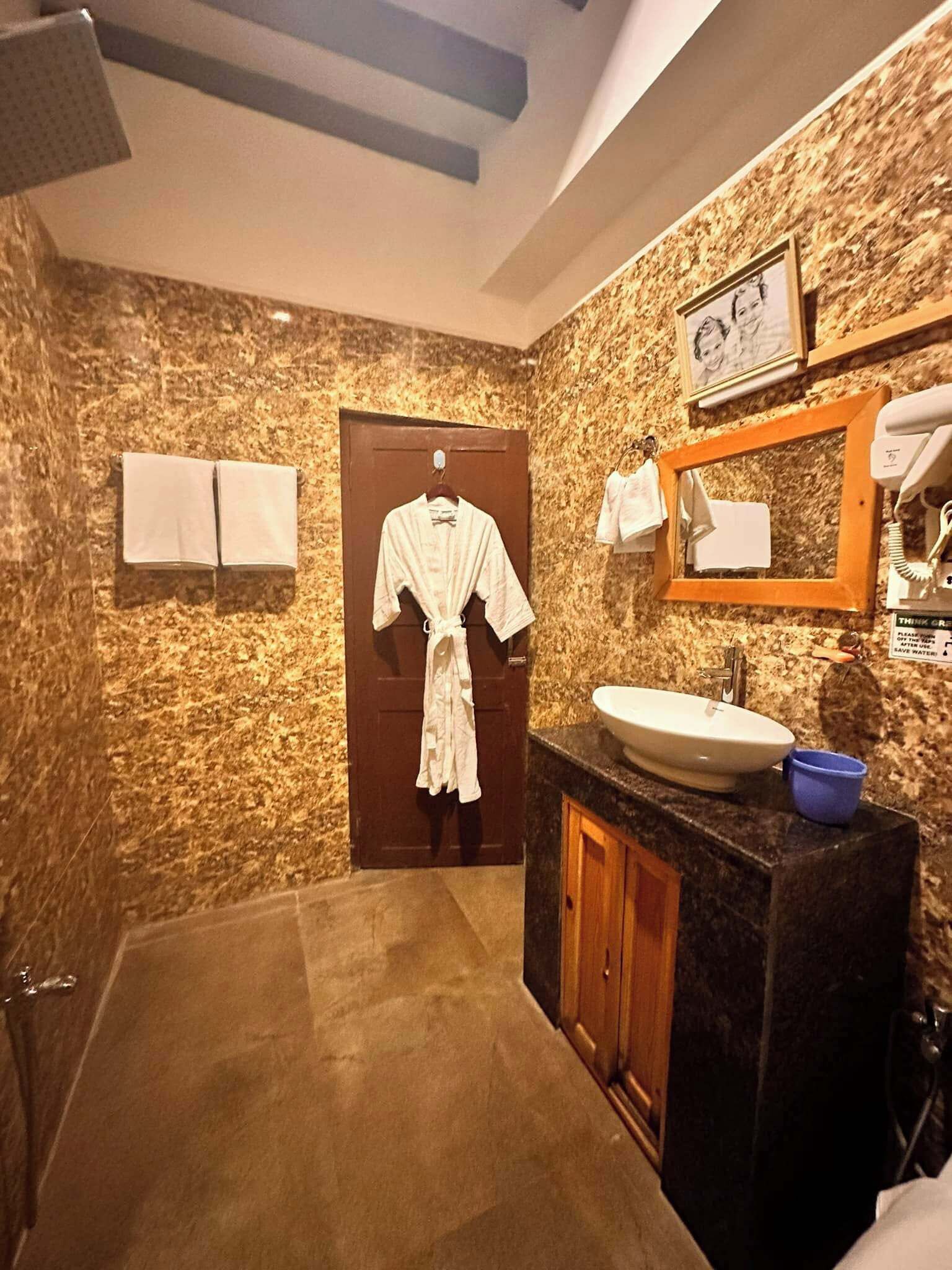 Slippers, soap, toilet paper