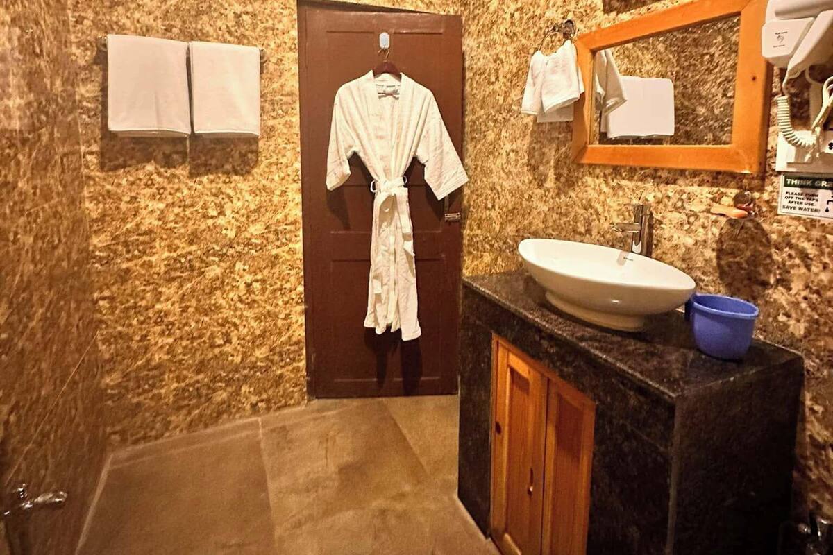 Slippers, soap, toilet paper