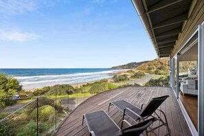 Terrace/patio - Sandbanks | Beachfront w/Spa & Ocean Views (Separation Creek)