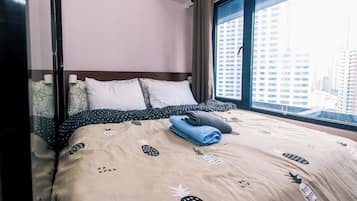 Individually decorated, individually furnished, desk, laptop workspace