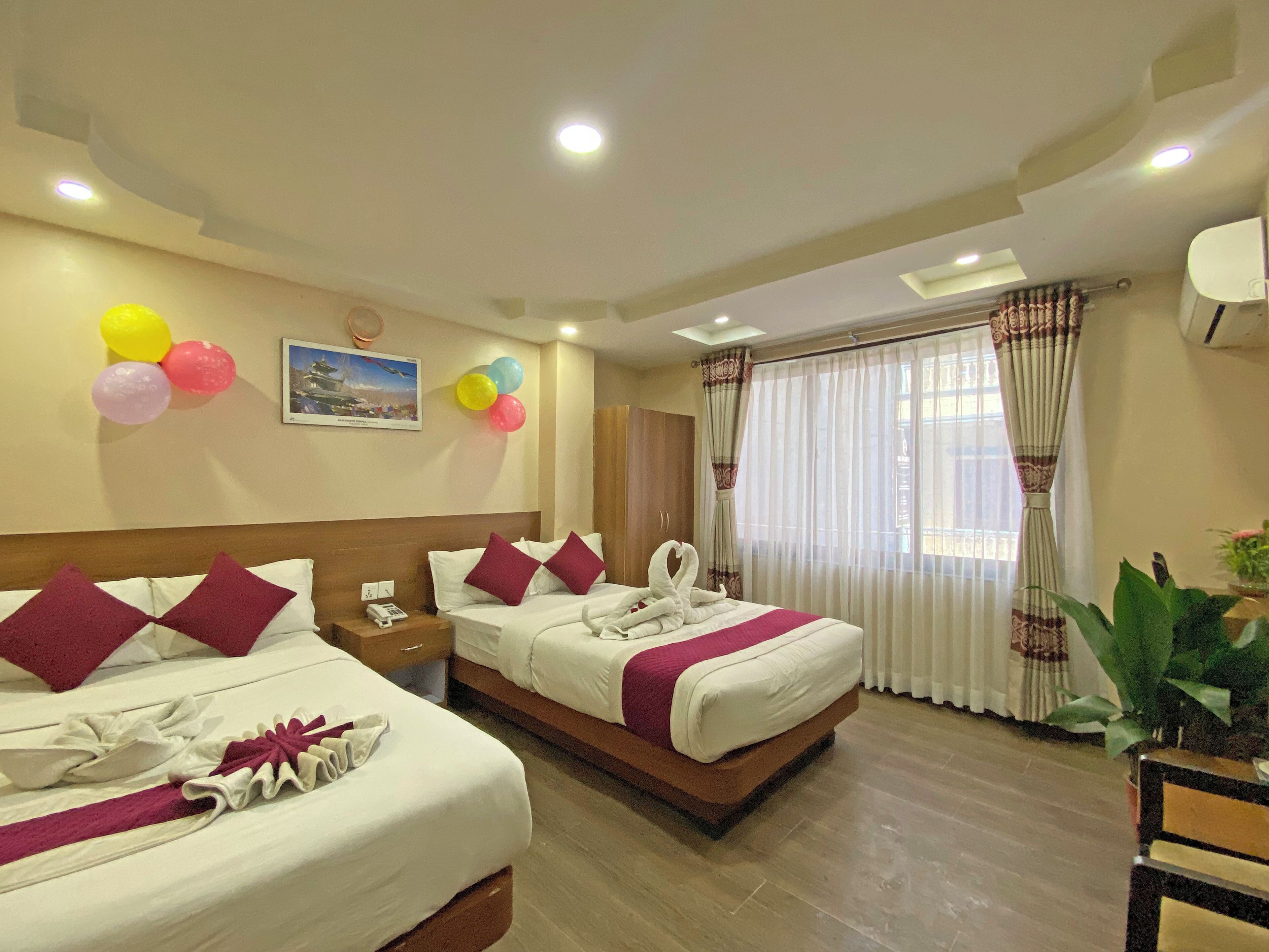 Deluxe Double or Twin Room, City View | Desk, laptop workspace, free WiFi